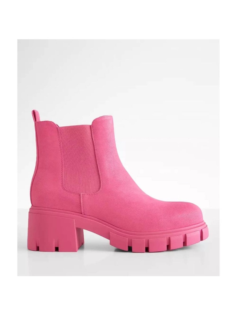MIA Hot Pink Ivy Lug Ankle Boot